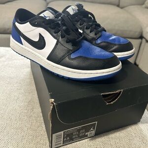 Nike air Jordan 1 Low G (Golf)  Men's Black, Blue, and White Sneakers